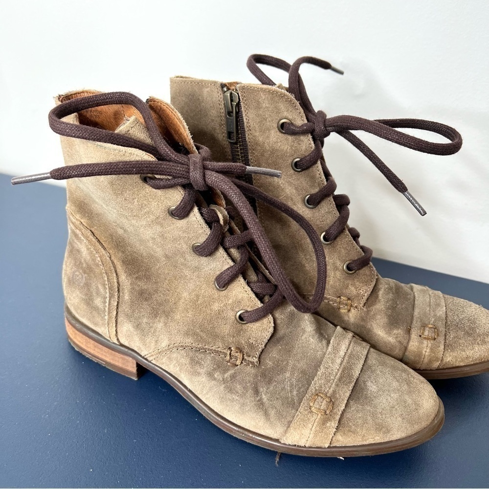 Born Women's Dunay Brown Distressed Suede High Top Lace Up Boot Size 6 Women’s - Picture 11 of 17